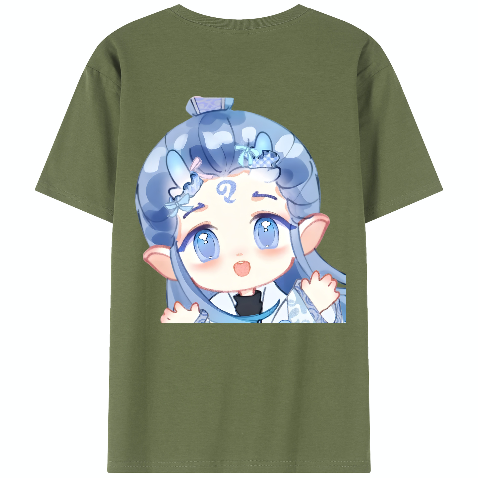 （画像用） Ne Zha 2 ナタ 魔童の大暴れ 綿100％半袖Tシャツ（背面プリント）